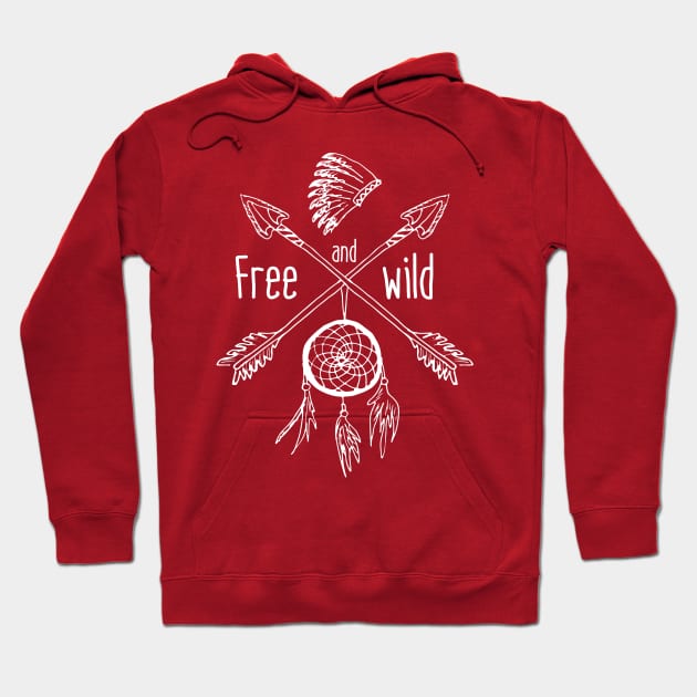 Free and Wild Hoodie by RightBrainIndustries